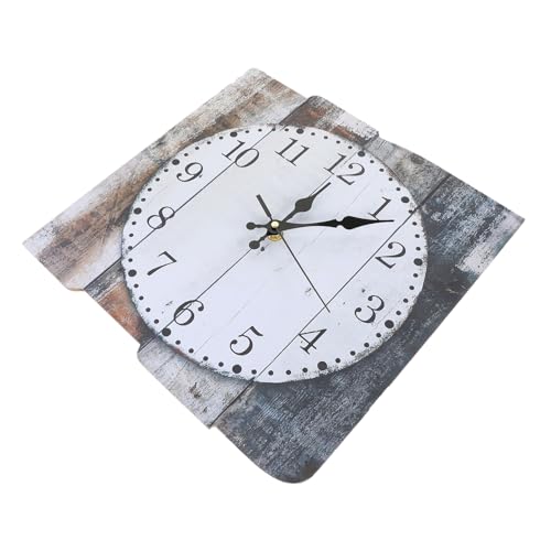 Amosfun Wanduhr Groß Alt Retro Klein Industriell Haushaltswaren Wohndekor Für Vintage Uhr Moderne Wand Wohnzimmer Uhr Wanddeko Heimuhr Stilvolle Hängeuhr Hellgrau von Amosfun
