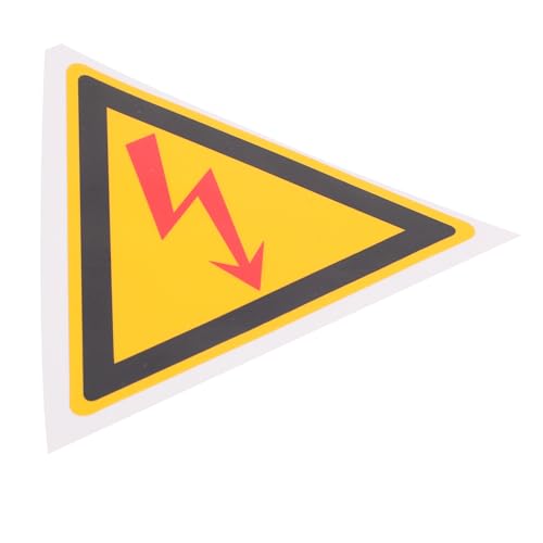 Amosfun Warnschild für Elektrische Selbstklebendes Sicherheitszeichen zur Kennzeichnung von Hochspannungsgefahren für Maschinen und Geräte von Amosfun