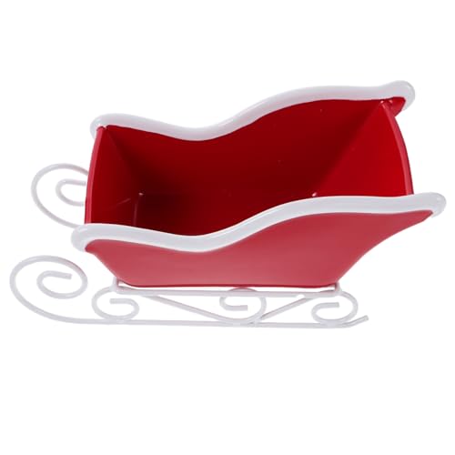 Amosfun Weihnachtsschlitten Dekoration Santa Sled Miniatur Figurine Festliche Tischdeko für Party Wohnzimmer Büro mit Langlebigem Farbechten Design und Traditionell-modernem Stil von Amosfun