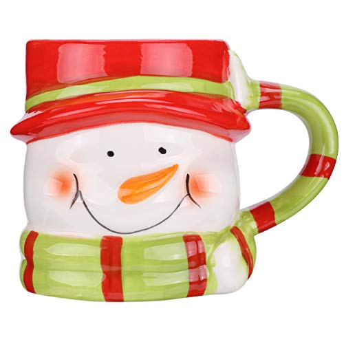 Amosfun Weihnachtstasse Schneemann Keramik Kaffee Tasse Tee Milch Tasse Weihnachtsgeschenke von Amosfun