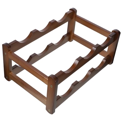 Amosfun Weinregal Minimalistisches Tischweinregal für Flaschen Eleganter Flaschenhalter für Wohnzimmer Bar und Restaurants Robuste und Stilvolle Aufbewahrungslösung von Amosfun
