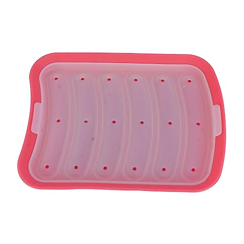 Amosfun Wurstform Silikon Handgefertigt Wursthülle Zum Backen Hot Dog-form Mit Deckel Babynahrungszubereiter von Amosfun