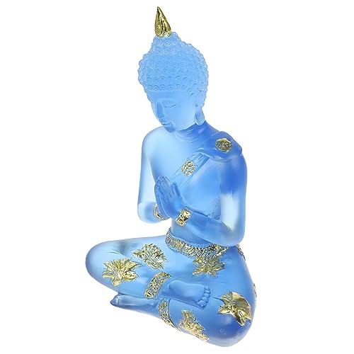 Amosfun Zen-Buddha-Figur Buddha-Statuen aus Harz Buddha-Statuen aus Kunstharz Heilung Ornament Dekor Buddha-Statue aus Harz Vintage-Handwerk Yoga Skulptur Krishna Wasserglas Kunsthandwerk von Amosfun