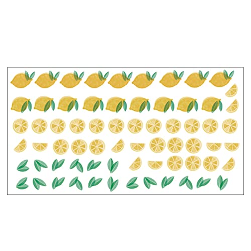 Amosfun Zitrone Wand Aufkleber Sommer Kühlen Gelb Zitrone Wand Aufkleber Hawaii Stil Selbst- Adhesive Citrus Zitronen Obst Druck Wand Kunst für Schlafzimmer Wohnkultur von Amosfun