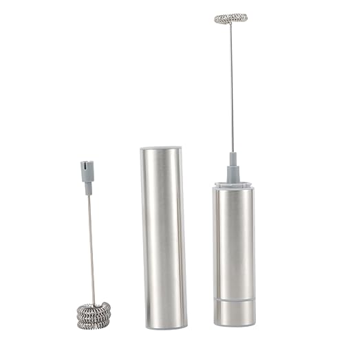 Amosfun elektrischer milchaufschäumer capuccinomaschinen kaffepadmachichne bartwachs weinkühlstab kaffeekasse confee Handmilchaufschäumer Milchaufschäumer ohne Dampf Handaufschäumer Silver von Amosfun