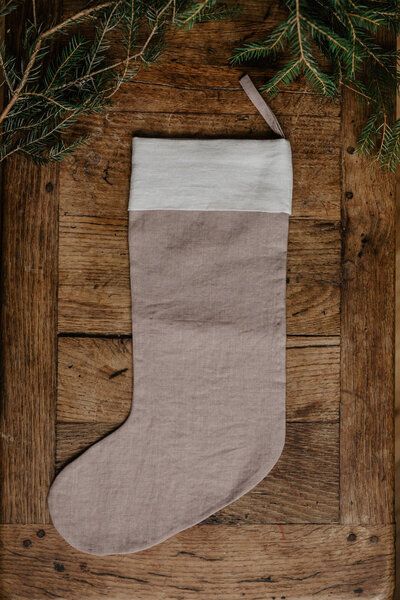 AmourLinen Weihnachtsstrumpf aus Leinen von AmourLinen