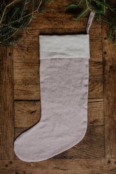 AmourLinen Weihnachtsstrumpf aus Leinen von AmourLinen