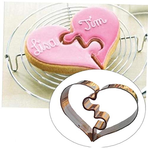 AMOYER 2 Stück Herzform Cutter Puzzle-Form-Plätzchen-Ausstecher Edelstahl-Backen-Form für Weihnachten, Geburtstag, Hochzeit Partei AMOYER 2 Stück Herzform Cutter Puzzle-Form-Plätzchen-Ausstecher Edelstahl-Backen-Form für Weihnachten, Geburtstag, Hochzeit Partei von AMOYER