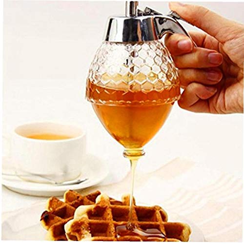 AMOYER Saft Sirup Cup Bee Tropfenspender Tragbarer 200 ml Honig Sirup Dispenser Pot Honeycomb Flasche Honigspender Squeeze von AMOYER