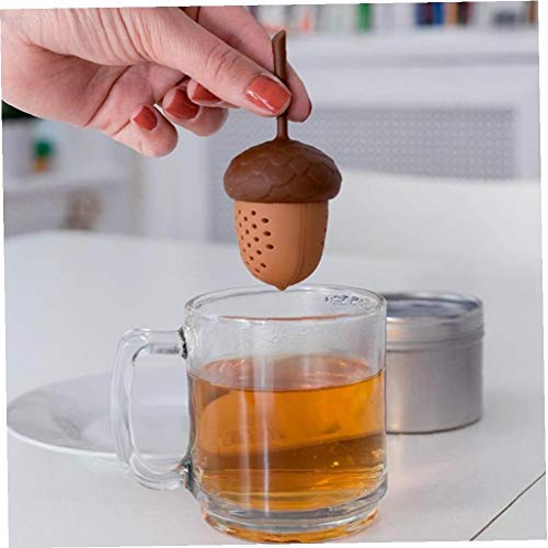 AMOYER Silikon-Eichhörnchen Eichel Form Teesieb lose Pinienkerne Teebeutel Sieb Kräuter Filter Spice Diffusor AMOYER Silikon-Eichhörnchen Eichel Form Teesieb lose Pinienkerne Teebeutel Sieb Kräuter Filter Spice Diffusor von AMOYER