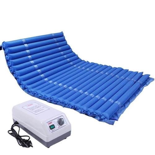 130cm Breite Dekubitus Matratze mit Leisem Kompressor,Anti Dekubitus Matratze,Antidekubitus Matratze,Wechseldruckmatratze,Abnehmbarer Airbag für Krankenhaus,Zuhause,Krankenbett,Blau von AmphaDeco