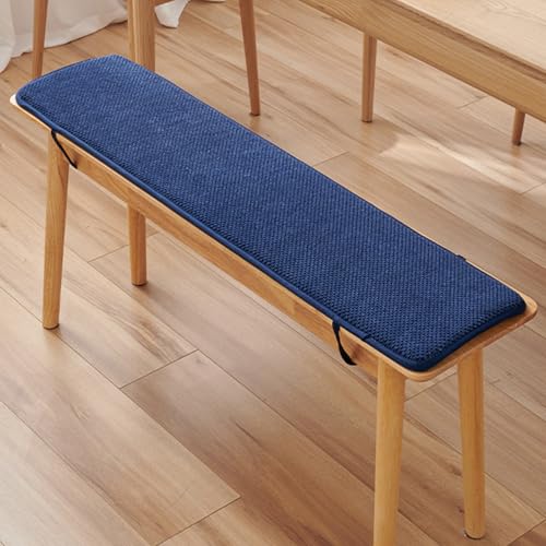 AmphaDeco Bankkissen Bankauflage Outdoor, Waschbare rutschfeste Sitzauflage Bank, Gartenbankauflage Sitzkissen Sitzpolster Bank,Dark Blue,30x100cm von AmphaDeco
