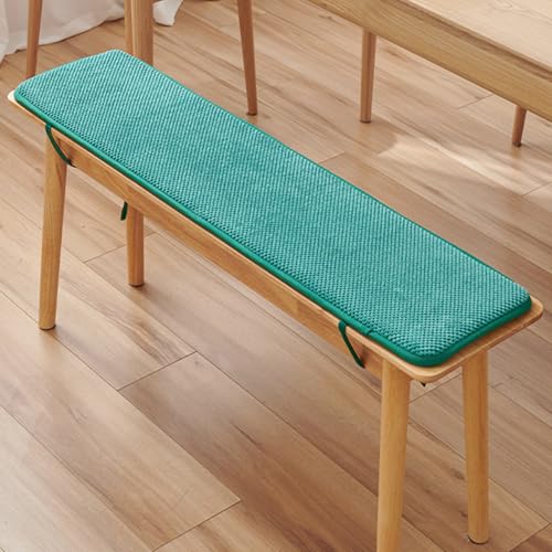 AmphaDeco Bankkissen Bankauflage Outdoor, Waschbare rutschfeste Sitzauflage Bank, Gartenbankauflage Sitzkissen Sitzpolster Bank,Dark Green,30x100cm von AmphaDeco