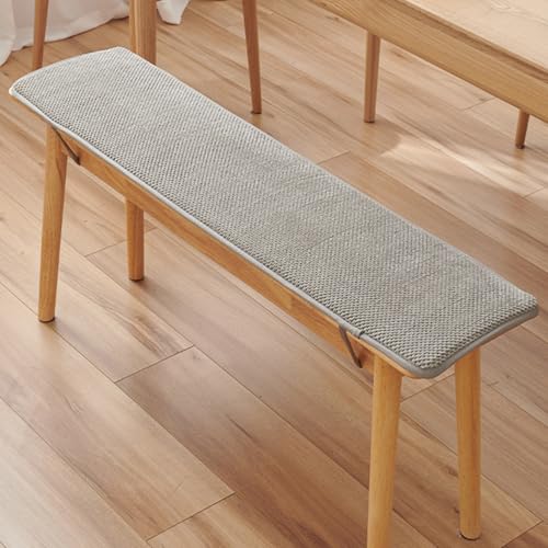 AmphaDeco Bankkissen Bankauflage Outdoor, Waschbare rutschfeste Sitzauflage Bank, Gartenbankauflage Sitzkissen Sitzpolster Bank,Grey a,35x120cm von AmphaDeco