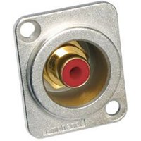 Acjd-red Cinch-Steckverbinder Flanschbuchse Polzahl: 2 Mono Silber-Rot 1 St. - Amphenol von Amphenol