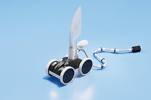 Upgraded Pool Pressure Side Sweeper - 4-Rad Professional Pool Cleaner for Efficient Swimming Pool Cleaning (More Stable Than 3-Rad Models) von Amptyhub