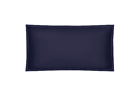 Amqua Mako Satin Kissenbezug (1x) aus ägyptischer Baumwolle 40x60 cm, dunkelblau/Navy von Amqua