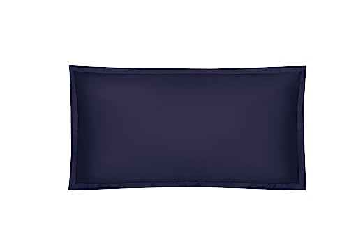 Amqua Mako Satin Kissenbezug (1x) aus ägyptischer Baumwolle 50x70 cm, dunkelblau/Navy von Amqua