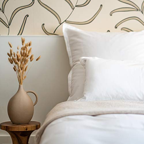 Amqua Bettdeckenbezug aus ägyptischer Baumwolle 135x200 cm, weiß von Amqua