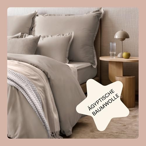 Amqua Mako Satin Bettwäsche 200x220 Taupe | Bettwäsche Set 200x220 inkl. 2er Set Kissenbezug 40x80 | ägyptische Baumwolle Bettwäsche 200x220| Baumwoll Bettwäsche 200 x 220 | Hotel Bettwäsche Amqua Mako Satin Bettwäsche 200x220 Taupe | Bettwäsche Set 200x220 inkl. 2er Set Kissenbezug 40x80 | ägyptische Baumwolle Bettwäsche 200x220| Baumwoll Bettwäsche 200 x 220 | Hotel Bettwäsche von Amqua