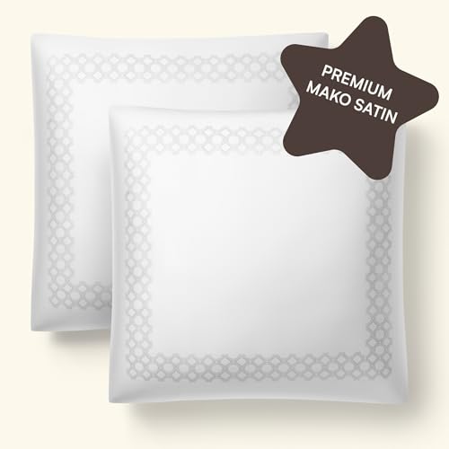 Amqua Satin Kissenbezug 80x80 Baumwolle 2er Set Weiß Grau Muster| Kopfkissenbezug 80x80 2er Set Baumwolle | Kopfkissenbezüge 80x80 mit Reißverschluß| Kopfkissenbezug 80 x 80| Kissenbezug 80 x 80 ELORA Amqua Satin Kissenbezug 80x80 Baumwolle 2er Set Weiß Grau Muster| Kopfkissenbezug 80x80 2er Set Baumwolle | Kopfkissenbezüge 80x80 mit Reißverschluß| Kopfkissenbezug 80 x 80| Kissenbezug 80 x 80 ELORA von Amqua
