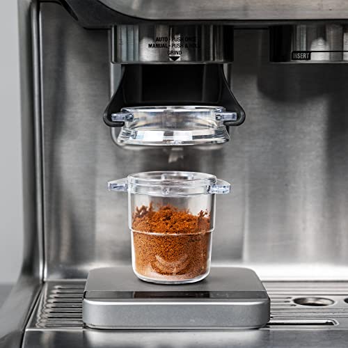 AMRANKUO Espresso-Dosierbecher mit Dosiertrichter – genaue Messung, überlegene Stabilität, einfach zu bedienen, passend für 54 mm Breville Barista Express BES870/BES878, transparent von Amrankuo