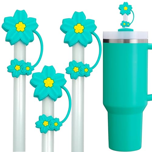 Amreich Strohabdeckung für Stanley Cup – Blumenstrohaufsatz, 10 mm, Strohhalm-Zubehör für 30 Trinkgläser, 3D-Kirschblüten-Stroh-Abdeckkappe, 3 Stück Amreich Strohabdeckung für Stanley Cup – Blumenstrohaufsatz, 10 mm, Strohhalm-Zubehör für 30 Trinkgläser, 3D-Kirschblüten-Stroh-Abdeckkappe, 3 Stück von Amreich