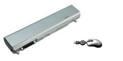 amsahr 3612-05 Ersatz Batterie für Toshiba 3612, R505, R600, R600-101, R600-102, R600-108 - Umfassen Mini Optische Maus schwarz von Amsahr