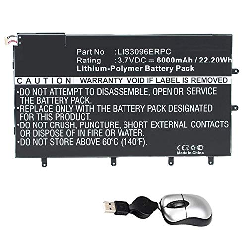 amsahr LIS3096ERPC-05 Ersatz Batterie mit Mini Optical Maus Schwarz von Amsahr