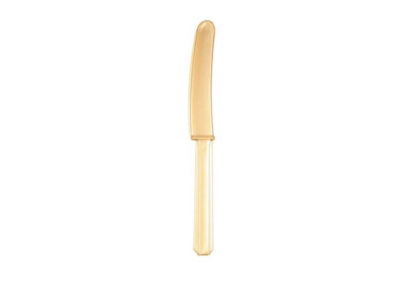 Amscan Einweggabel 10 Messer gold Plastik 17,1 cm von Amscan