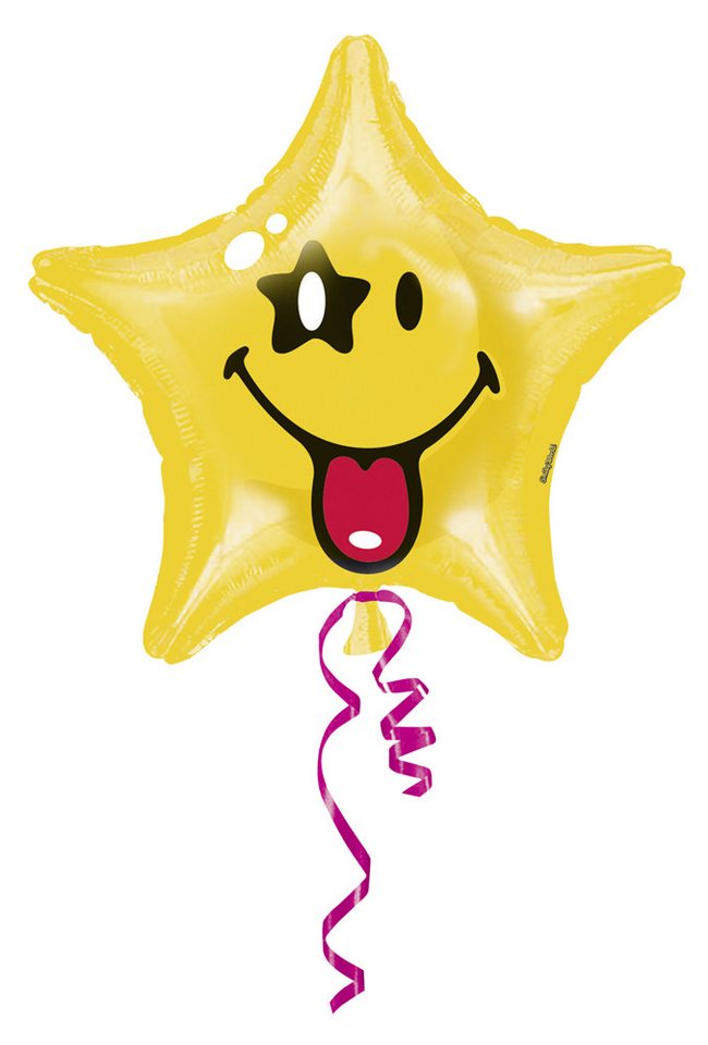 Amscan Folienballon Smiley Star Stern Folienballon 48 cm Amscan Folienballon Smiley Star Stern Folienballon 48 cm von Amscan