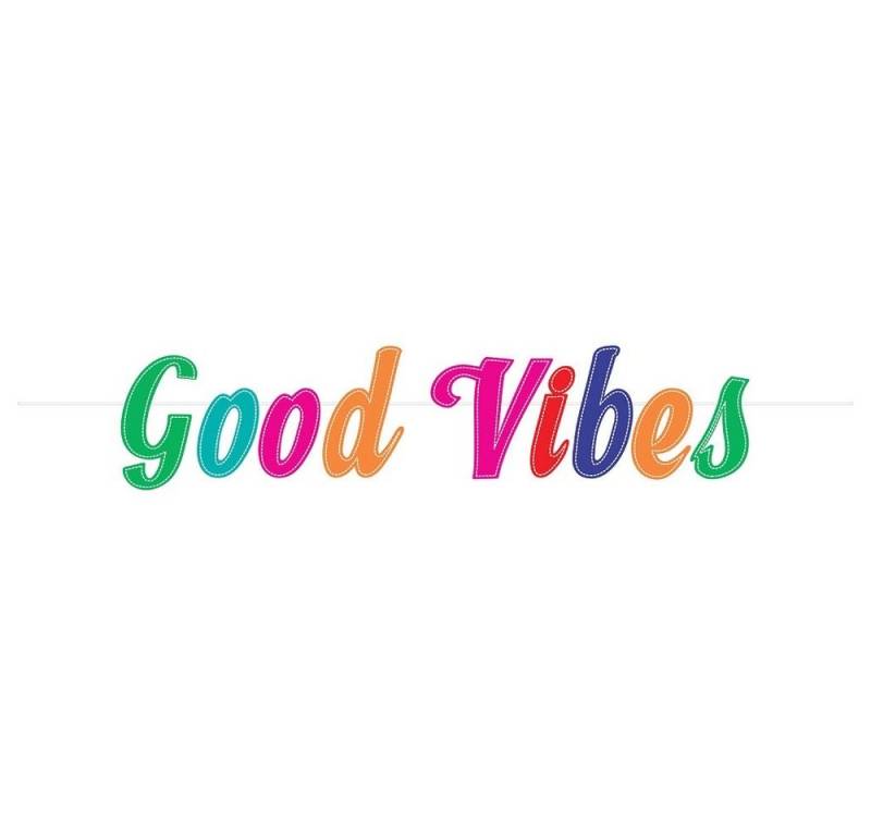 Amscan Girlande 'Good Vibes' Partykette Filzgirlande - 167 x 15 cm von Amscan