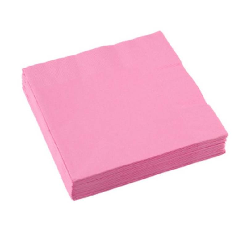 Amscan Hängedekoration 20 Papier Servietten 33 x 33 cm, Rosa von Amscan