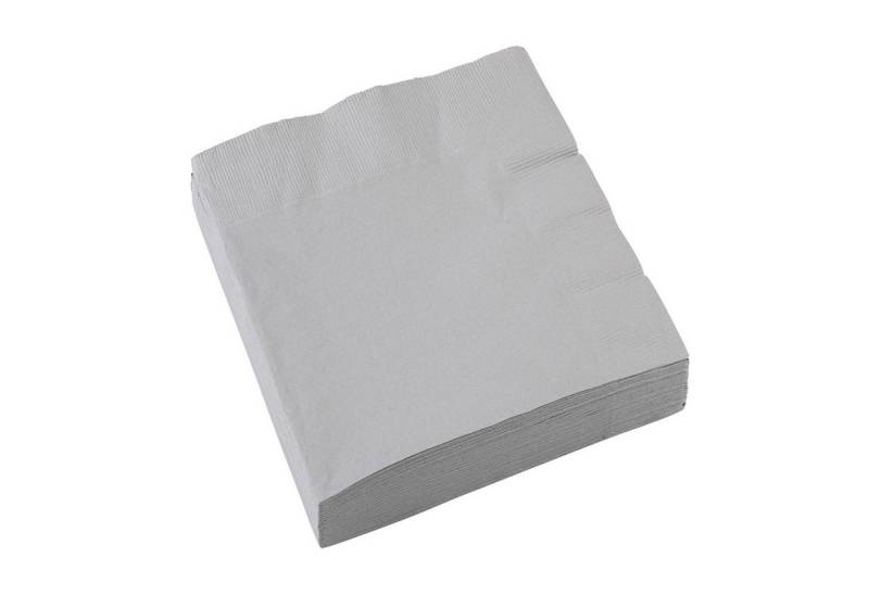 Amscan Hängedekoration 20 Papier Servietten 33 x 33 cm, Silber von Amscan