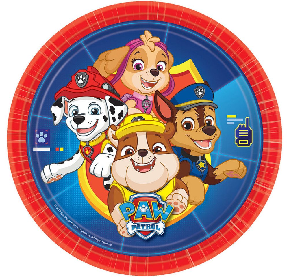 Amscan Pappteller Pappteller 'Paw Patrol', Ø22,8cm/8Stk. von Amscan