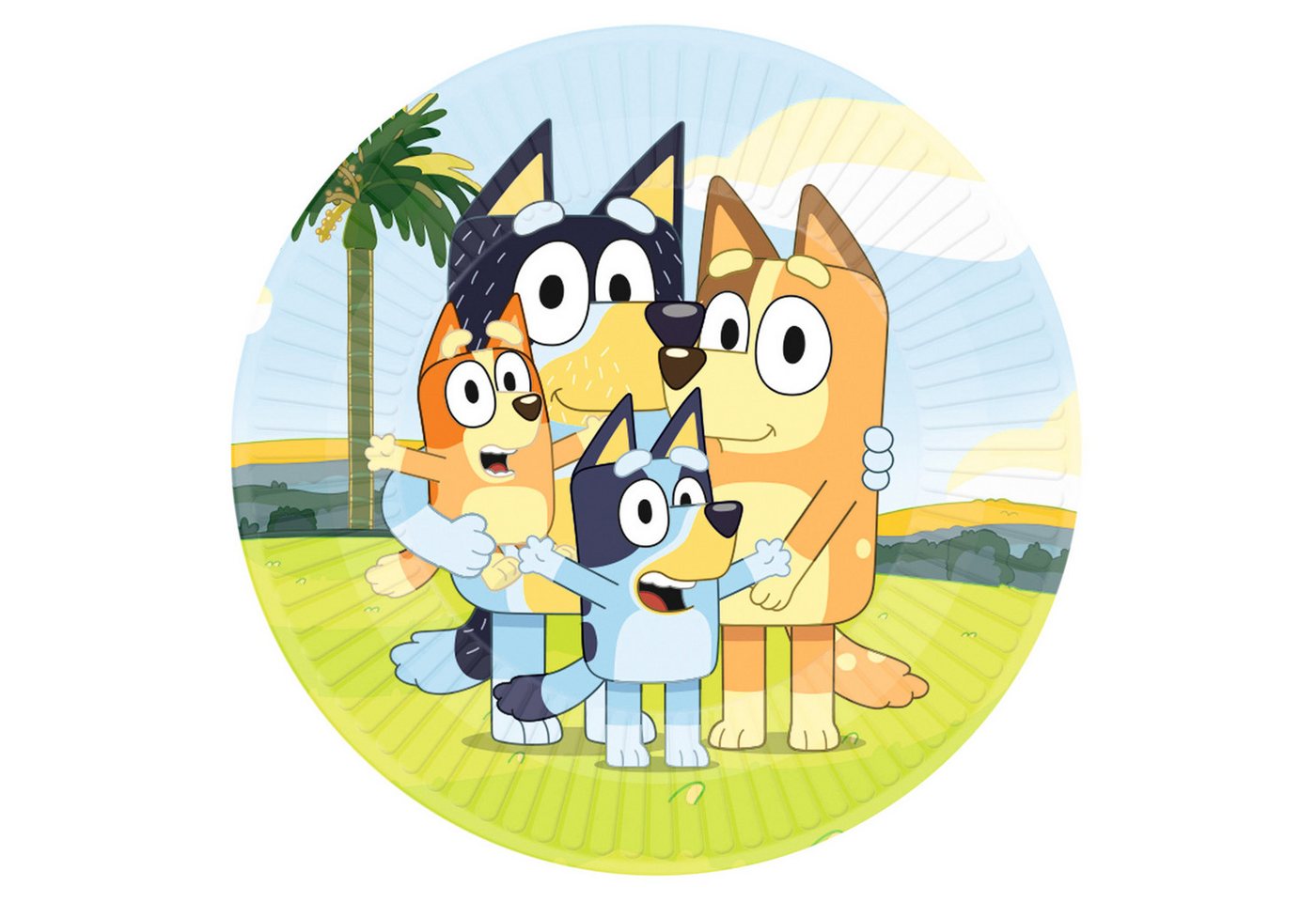 Amscan Pappteller 'Bluey' Serie, 8 Pappteller Ø 23cm von Amscan
