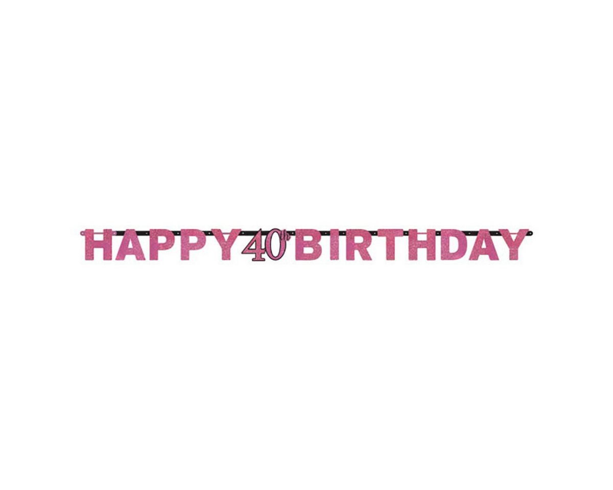 Amscan Hängedekoration Buchstabengirlande HB #40 Pink ca.213cm Amscan Hängedekoration Buchstabengirlande HB #40 Pink ca.213cm von Amscan