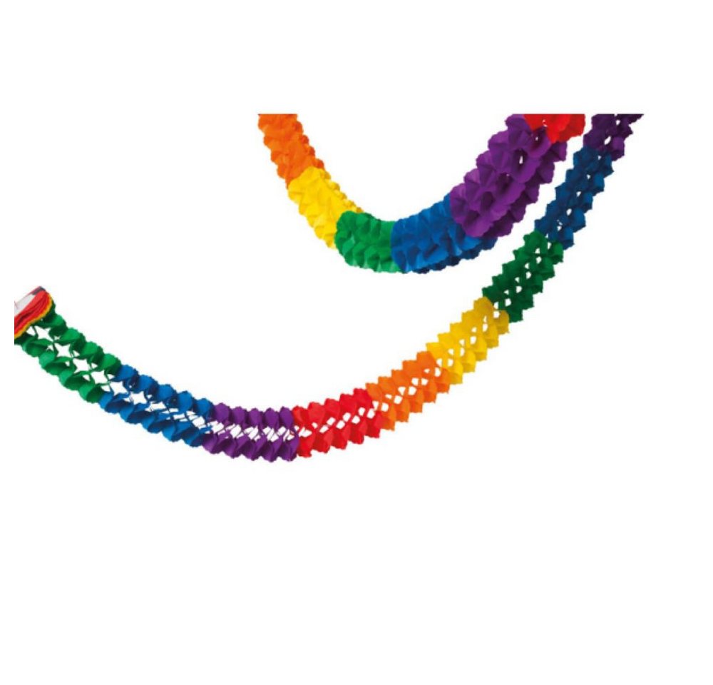 Amscan Hängedekoration Papier Girlande 1000 x 16 cm, Regenbogen von Amscan