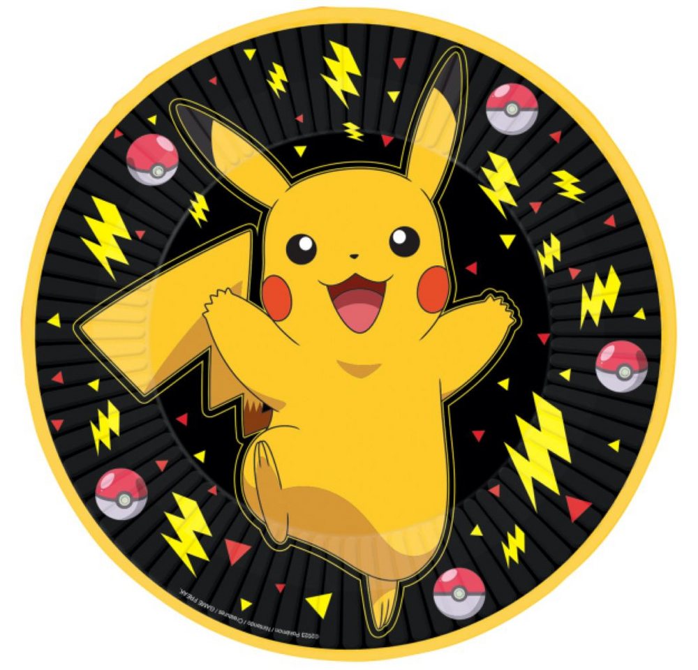 Amscan Pappteller 'Pokémon' Pappteller, 8 Stk - ø 23 cm von Amscan