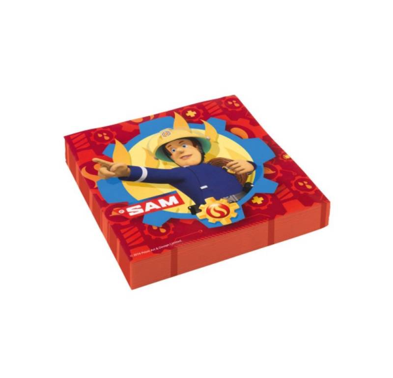 Amscan Hängedekoration Servietten Fireman Sam 2017 33x33cm/20Stk. von Amscan