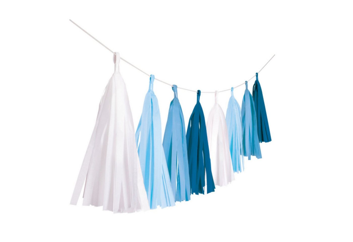 Amscan Hängedekoration 'Sky Blue' Fransen Pompon Girlande, Blau 300cm Amscan Hängedekoration 'Sky Blue' Fransen Pompon Girlande, Blau 300cm von Amscan