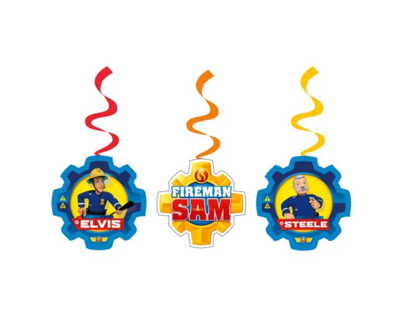 Amscan Hängedekoration Swirldeko Fireman Sam 2017 6Stk. von Amscan