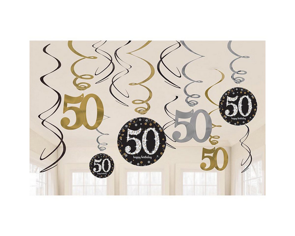 Amscan Hängedekoration Swirldeko Sparkling #50 61cm/12Stk. von Amscan