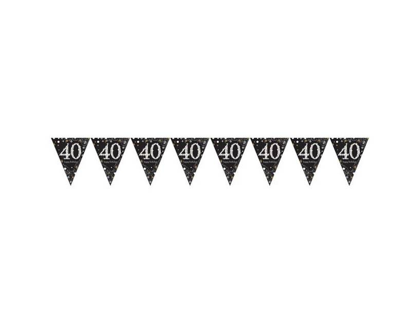 Amscan Hängedekoration Wimpelkette PVC Sparkling #40 ca.4m von Amscan