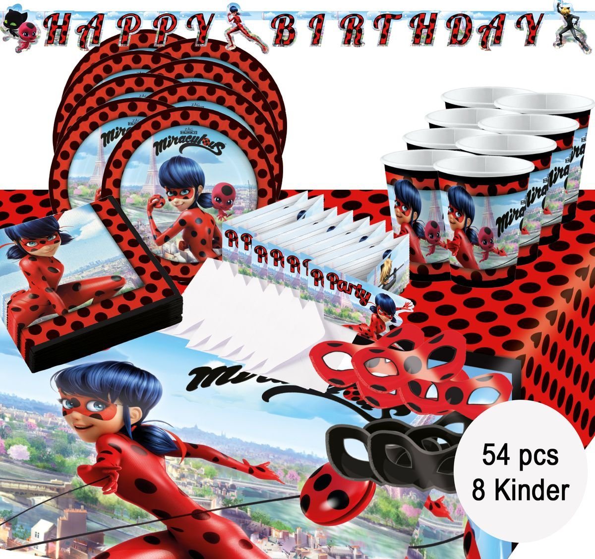 Amscan Papierdekoration Miraculous Ladybug Party Deko Set von Amscan