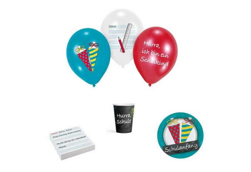 Amscan Papierdekoration Partydeko Set klein My School Start für 8 Kinder von Amscan