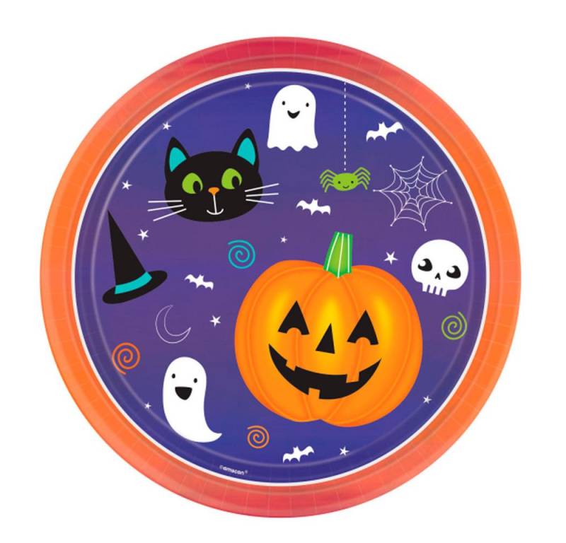 Amscan Pappteller Pappteller 'Happy Halloween' Orange, Ø22,8cm/8Stk Amscan Pappteller Pappteller 'Happy Halloween' Orange, Ø22,8cm/8Stk von Amscan