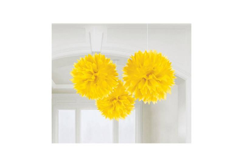 Amscan Wabenball Wabenball Fluffy 40cm/3St. Gelb von Amscan