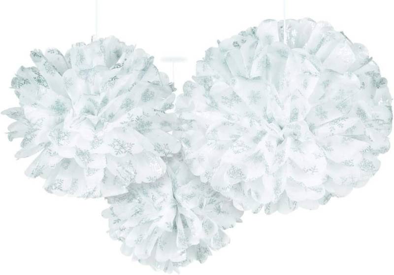 Amscan Wabenball Wabenball Fluffy Schneeflocken 3Stk. Amscan Wabenball Wabenball Fluffy Schneeflocken 3Stk. von Amscan