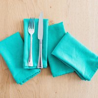4Er-Set Baumwoll-Servietten, Handgewebt Jade von AmshaStudio